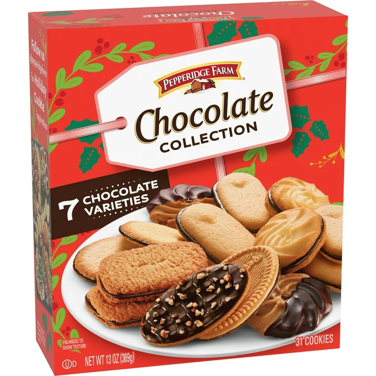 Pepperidge Farm Holiday Cookies Chocolate Collection, 13 oz Box with 31 Cookies | Walmart (US)