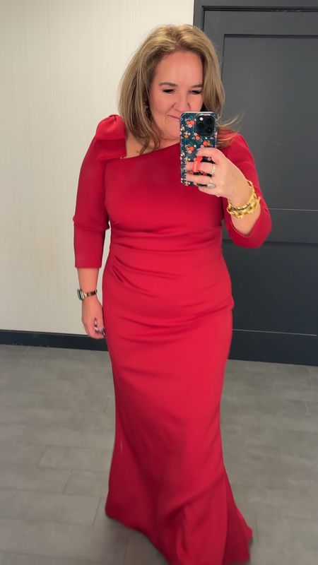 This dress is a ponte knit. Probably too hot for my September wedding. And red won’t work for me as MOB or MOG, but you could totally wear it as a wedding guest!! Wearing a 16. These dresses all ran small  

#LTKmidsize #LTKwedding #LTKover40