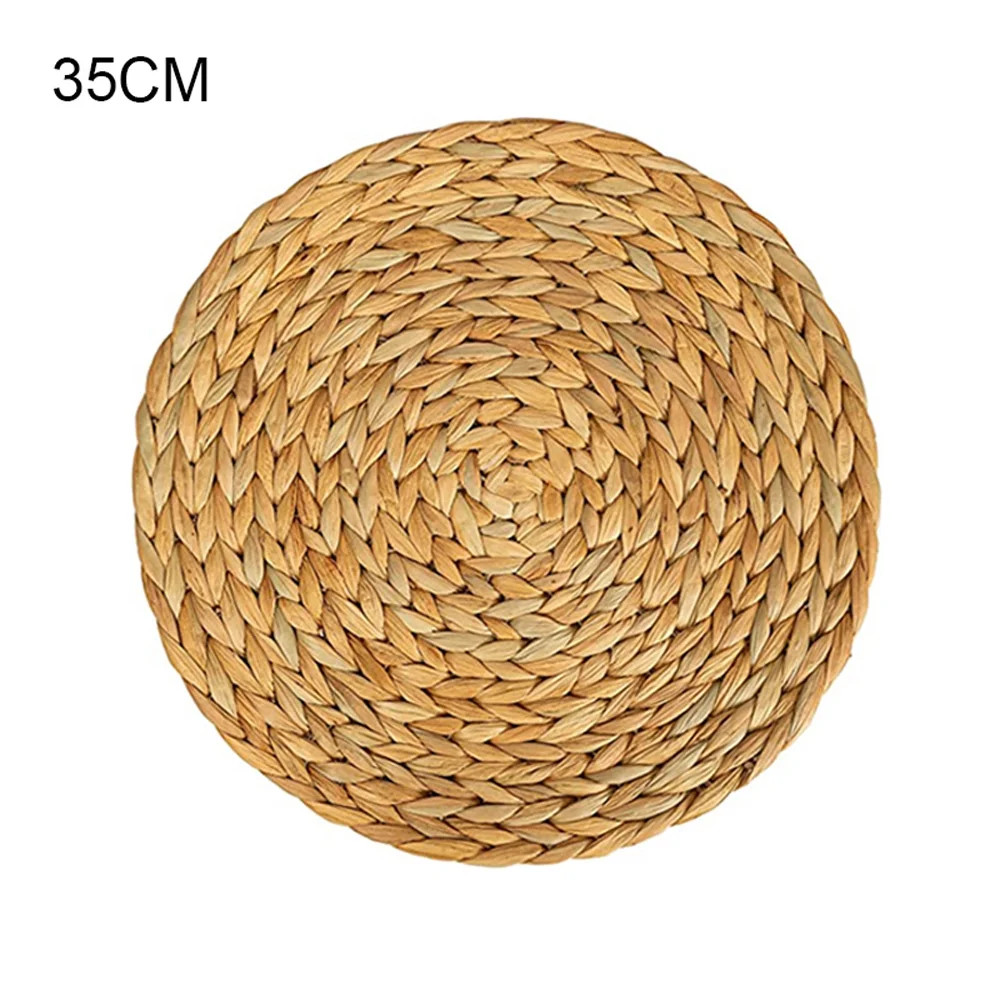Round Cucurbita Placemat High-quality Woven Wicker Insulation Coaster Non-slip Woven Handmade Pla... | Walmart (US)