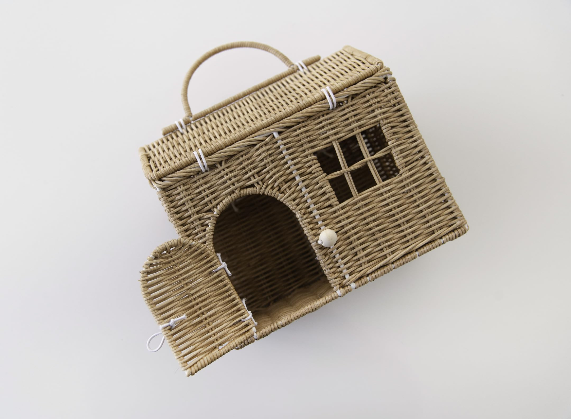Rool Rattan House Shaped Basket Wicker Small Dollhouse Gift for Girls, Boho Toys, Mouse in a Box ... | Amazon (US)
