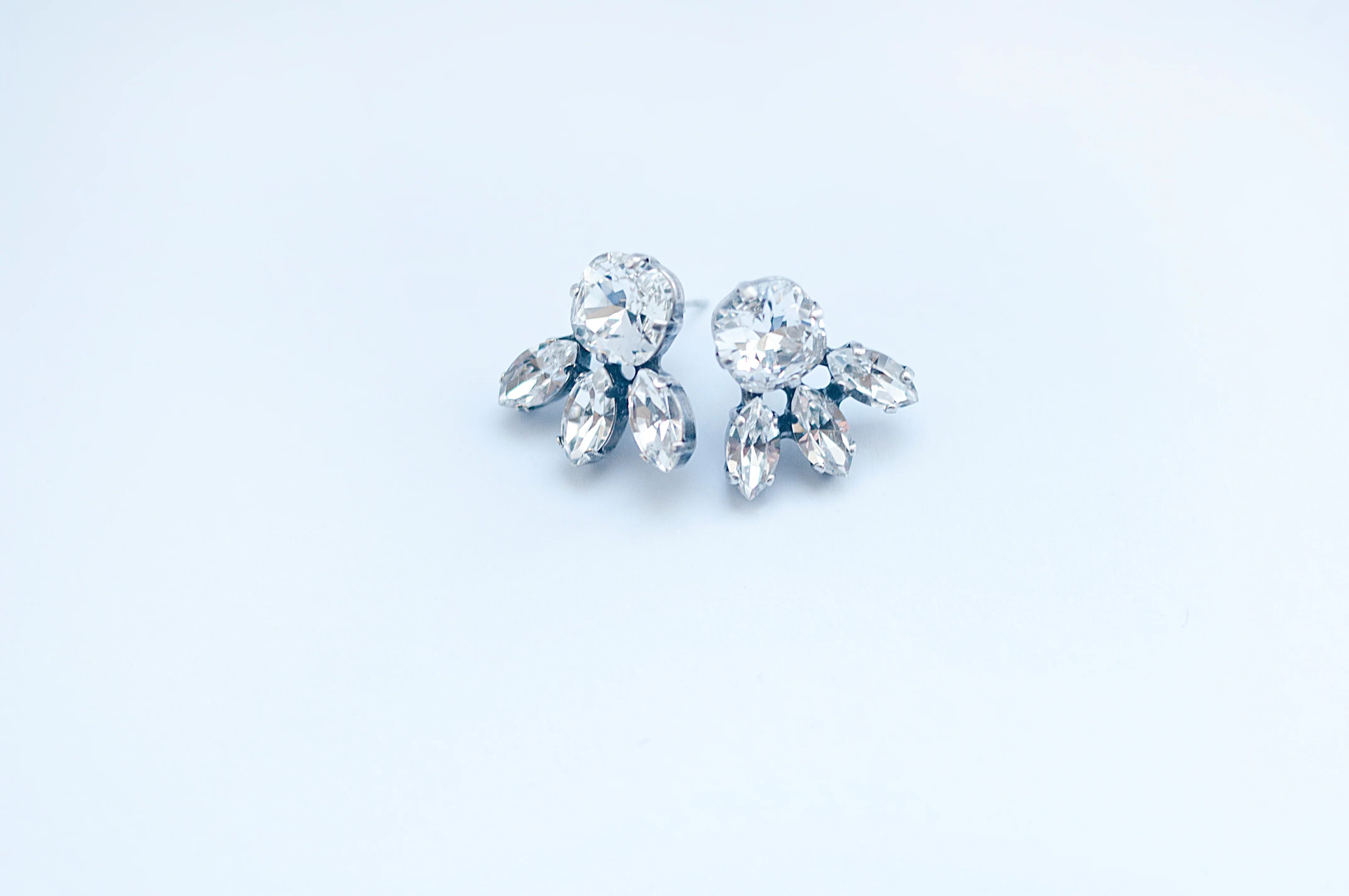 Spike Earrings in Crystal | TrendingAbove