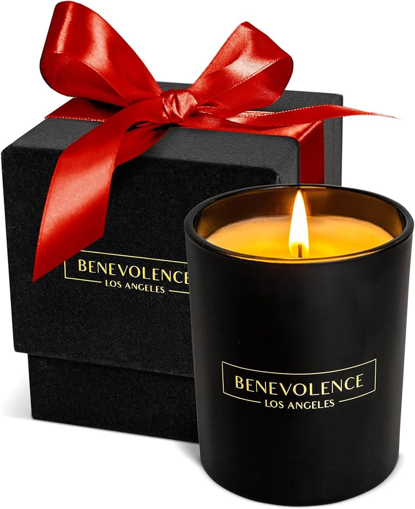 Benevolence Candles Rose & Sandalwood Scented Candle | 8 oz Christmas Scented Candles for Home Sc... | Amazon (CA)