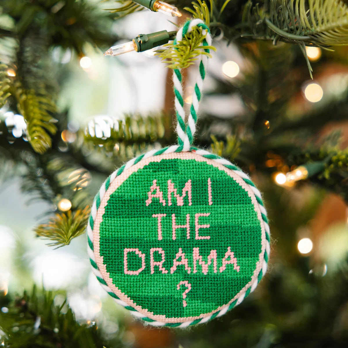 Furbish Studio Needlepoint Ornament - Drama | Furbish Studio