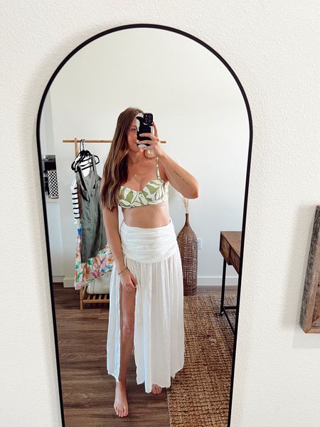 I’m wearing a medium in the top and large in the bottoms in the two piece swimsuit. I’m wearing a medium in the swimsuit coverup 

Use MacyFashion15 can enjoy 15% off sitewide on orders $65+
Use MacyFashion20 can enjoy 20% off sitewide on orders $109+

#LTKSeasonal #LTKSwim