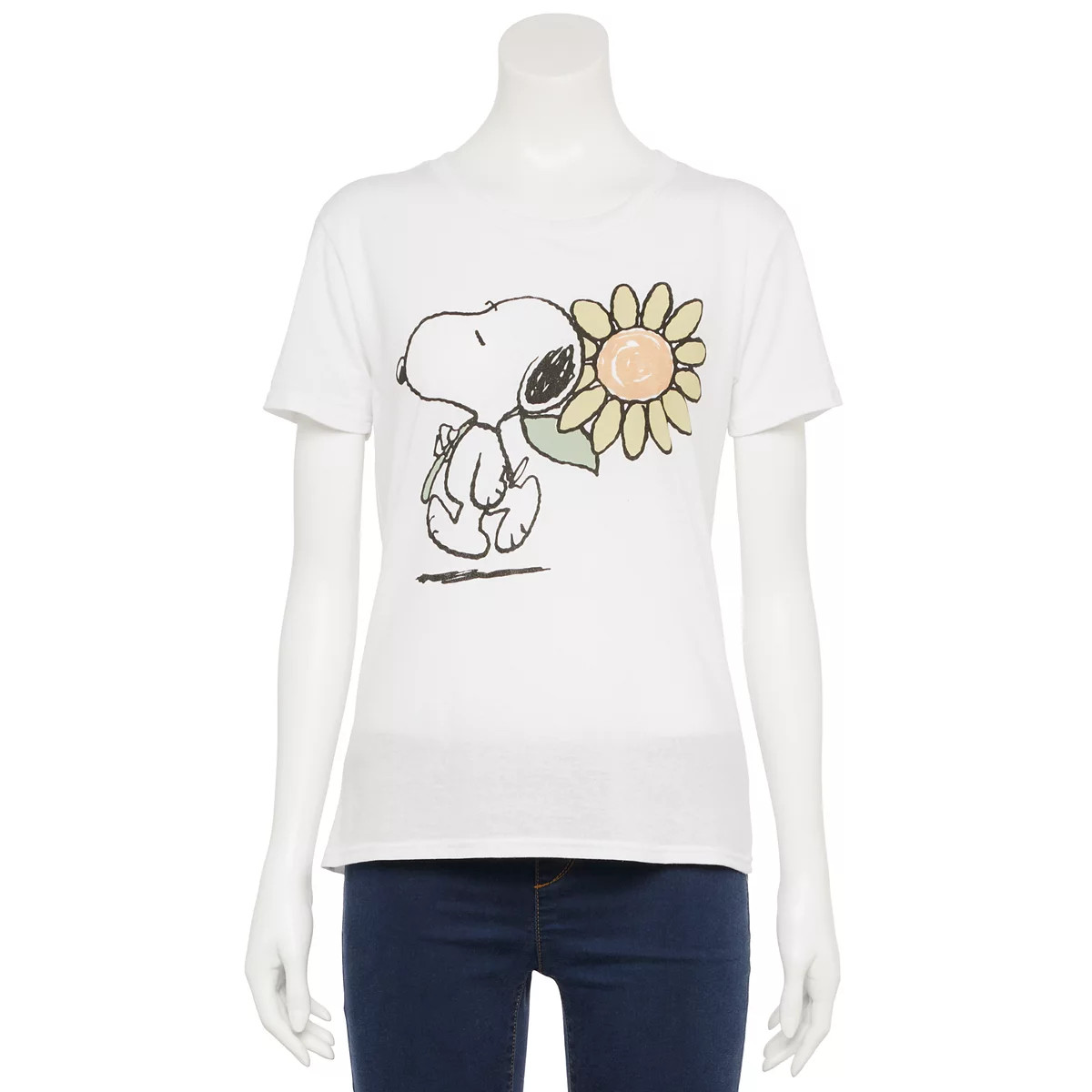 Juniors' Sunflower Snoopy Graphic Tee | Kohl's