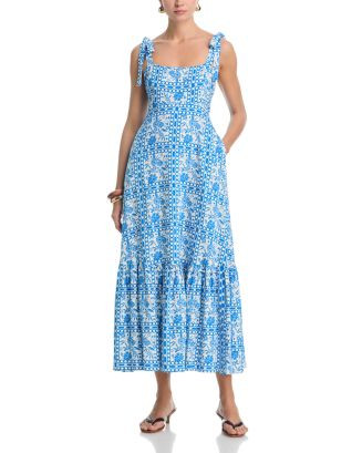 AQUA Tile Print Maxi Dress - Exclusive | Bloomingdale's Women | Bloomingdale's (US)