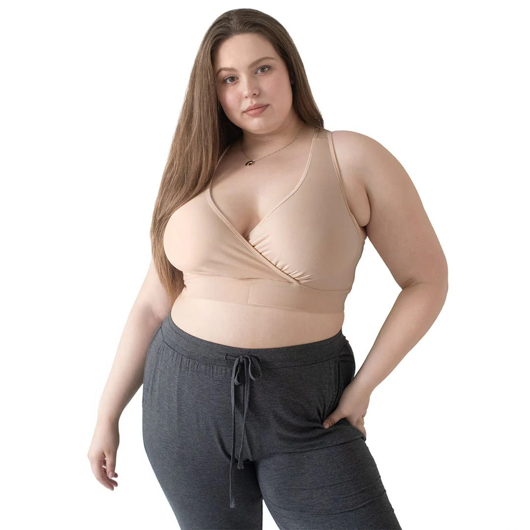 Kindred Bravely French Terry Racerback Nursing & Breastfeeding Bra | Beige | Kindred Bravely