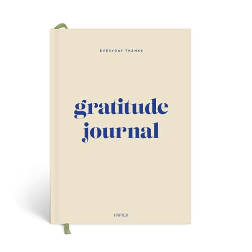Papier Daily Gratitude Journal - Beige, 8.46"L x 6.02"W | Hardcover Gratitude & Healthy Mindset Diary for Personal Growth, Mindfulness & Self-Reflection | Track Wins in Your Life for 5 Months | Amazon (US)