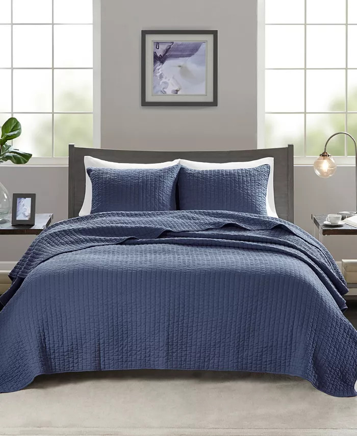 Madison Park Keaton Quilted 3-Pc. Coverlet Set, Full/Queen & Reviews - Quilts & Bedspreads - Bed ... | Macys (US)
