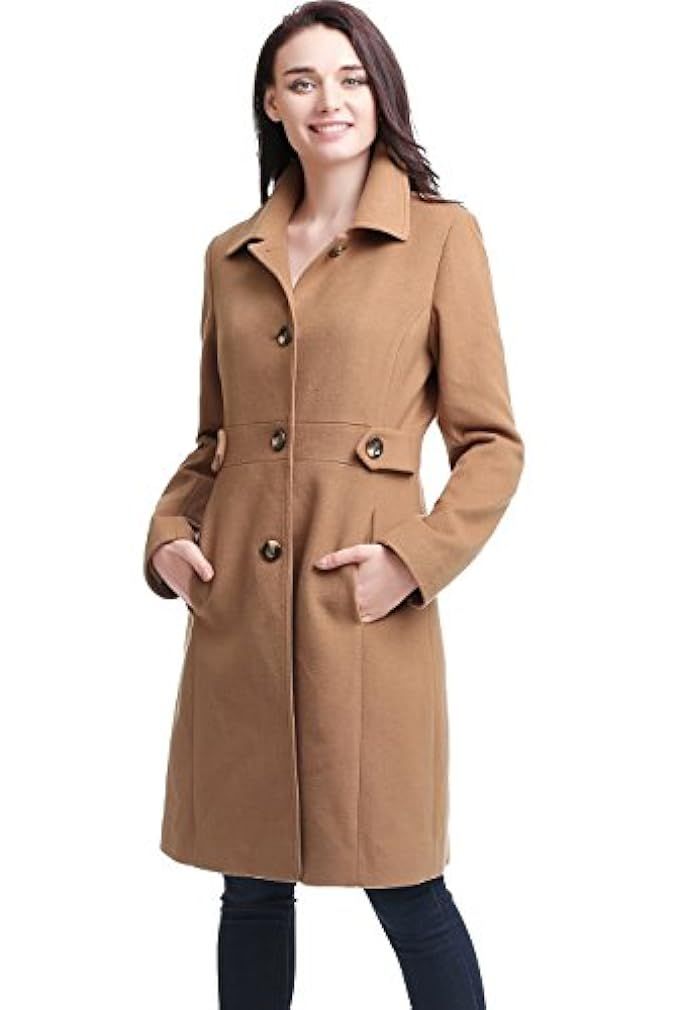 BGSD Women's 'Heather' Wool Blend Walking Coat (Regular & Plus Size) | Amazon (US)