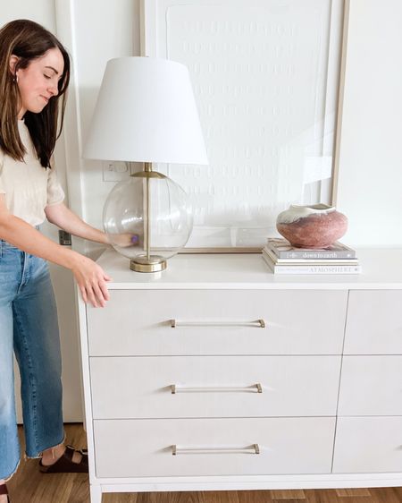 I love the look of this dresser! Simple and pretty and it’s a great size 👏🏼I added some of my favorite coffee table books with this orb lamp to make it feel more put together. 

Dresser, orb lamp, sleek socket, surge protector, Bloomingdale’s, bed bath and beyond, wayfair, France and son, Bedroom furniture, guest room, primary bedroom, bedroom, bedroom styling, curated spaces, shoppable inspo, bedroom inspiration, Modern home decor, traditional home decor, budget friendly home decor, Interior design, look for less, designer inspired, Amazon, Amazon home, Amazon must haves, Amazon finds, amazon favorites, Amazon home decor #amazon #amazonhome 

#LTKHome #LTKStyleTip #LTKFindsUnder100