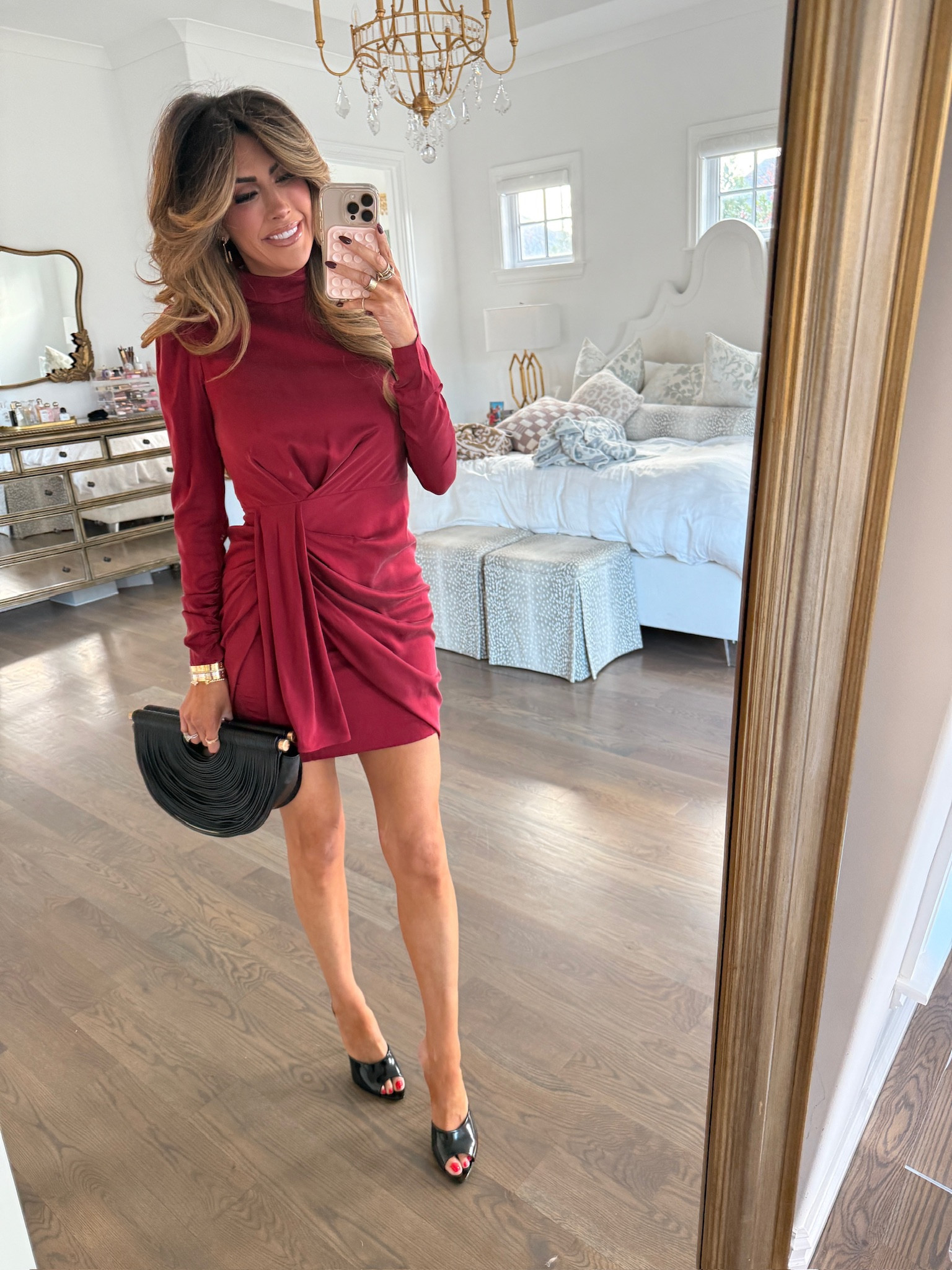 Wearing a size 0 in dress! 
@saks #sakspartner 

Holiday dress, black clutch, saks finds, red dress, cult Gaia, YSL heels, date night outfit, holiday party outfit, Emily Ann Gemma 

#LTKStyleTip #LTKItBag #LTKHoliday