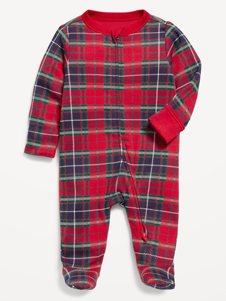 2-Way-Zip Printed Sleep &amp;amp; Play Footed One-Piece for Baby | Old Navy (US)