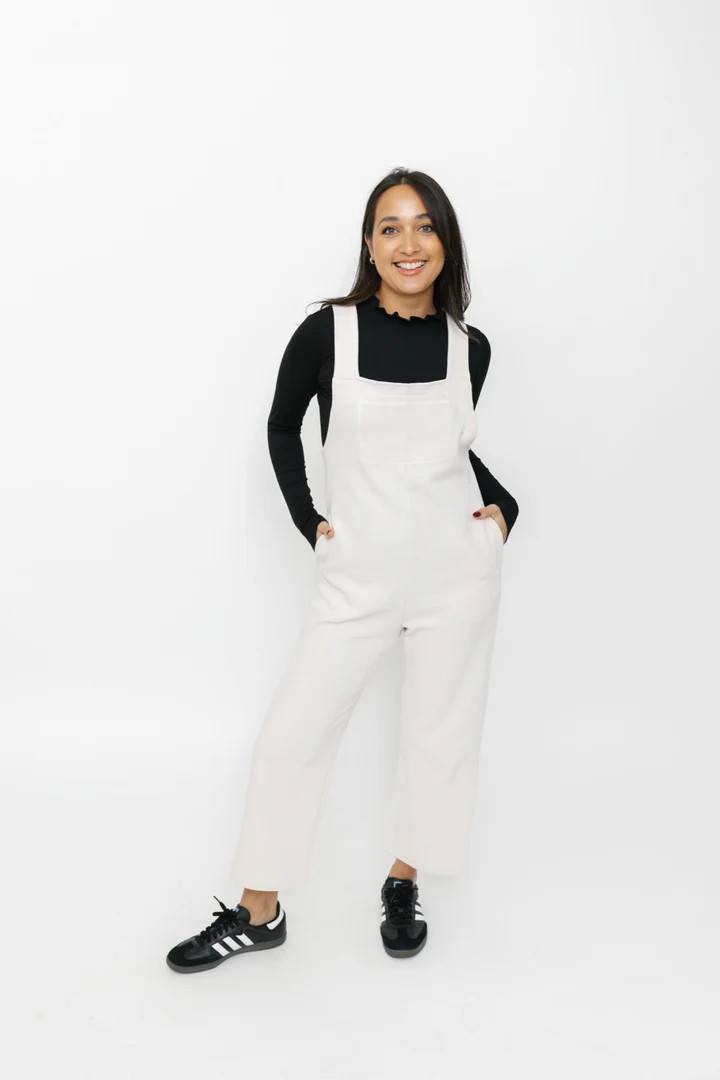 Mia Romperalls (Textured) in Cream | SMASH+TESS CA