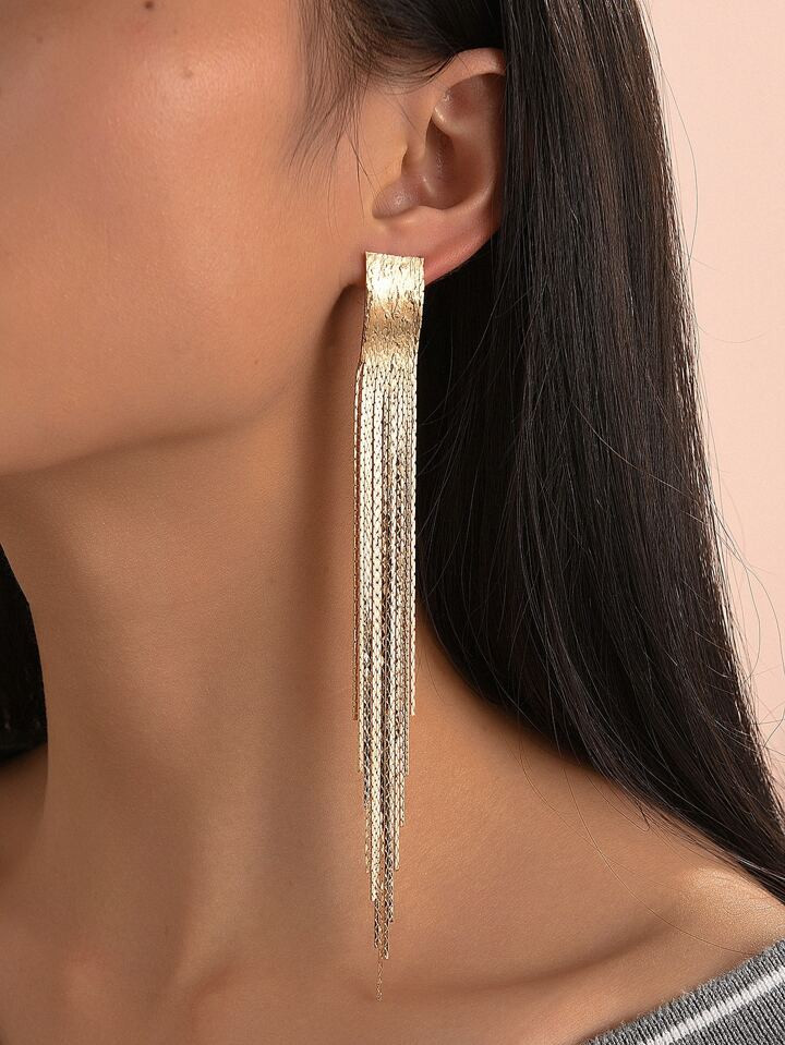 Metal Tassel Drop Earrings | SHEIN