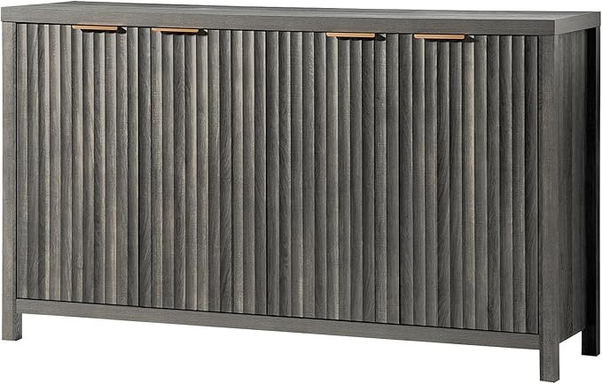 Oxford Fluted Storage Cabinet Sideboard Large Buffet with Adjustable Shelves, Multifunctional Acc... | Amazon (US)
