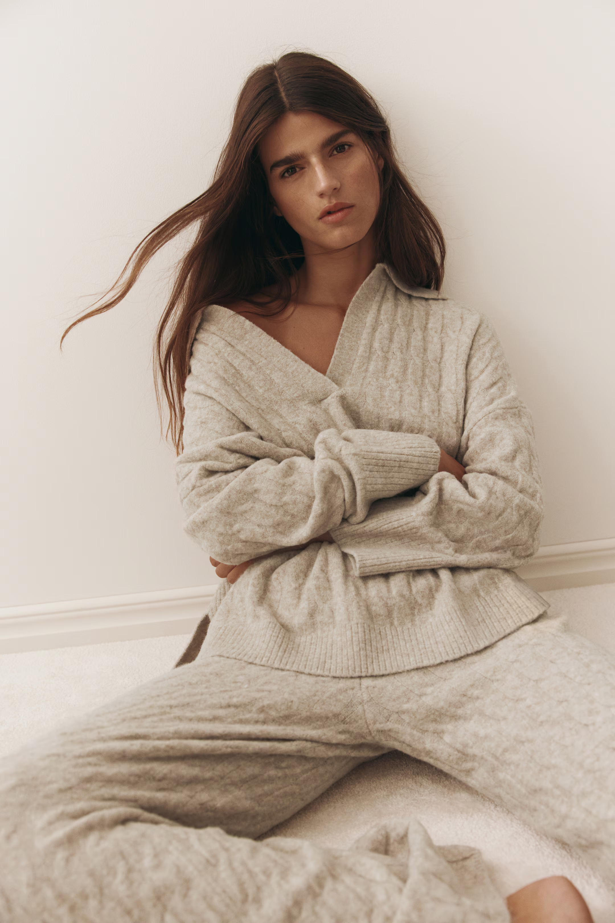 Cable-Knit Polo Sweater | H&M (US + CA)