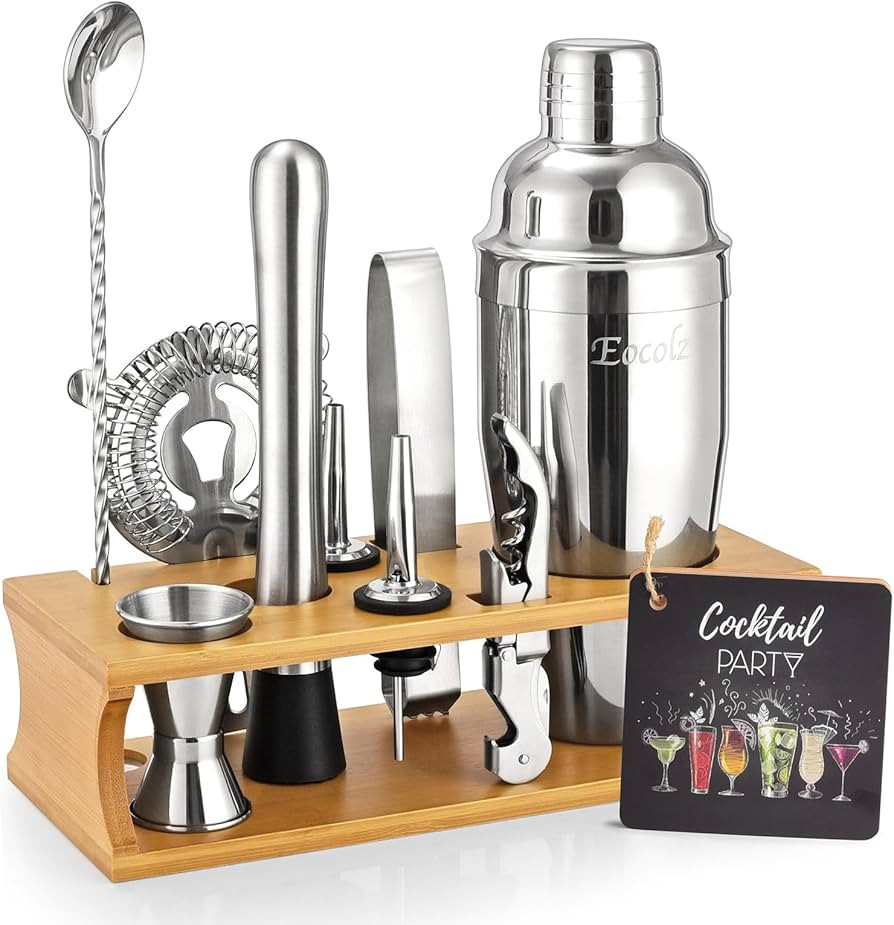 Bartender Kit Cocktail Shaker Set with Stand Bar Tool Bar Set for Drink Mixing Home Bartending Ki... | Amazon (US)