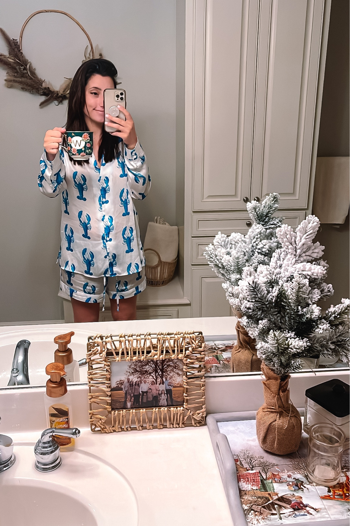 Blue lobster pajama set 