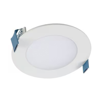 Halo  White 4-in 734-Lumen Warm White Round Dimmable LED Canless Recessed Downlight | Lowe's