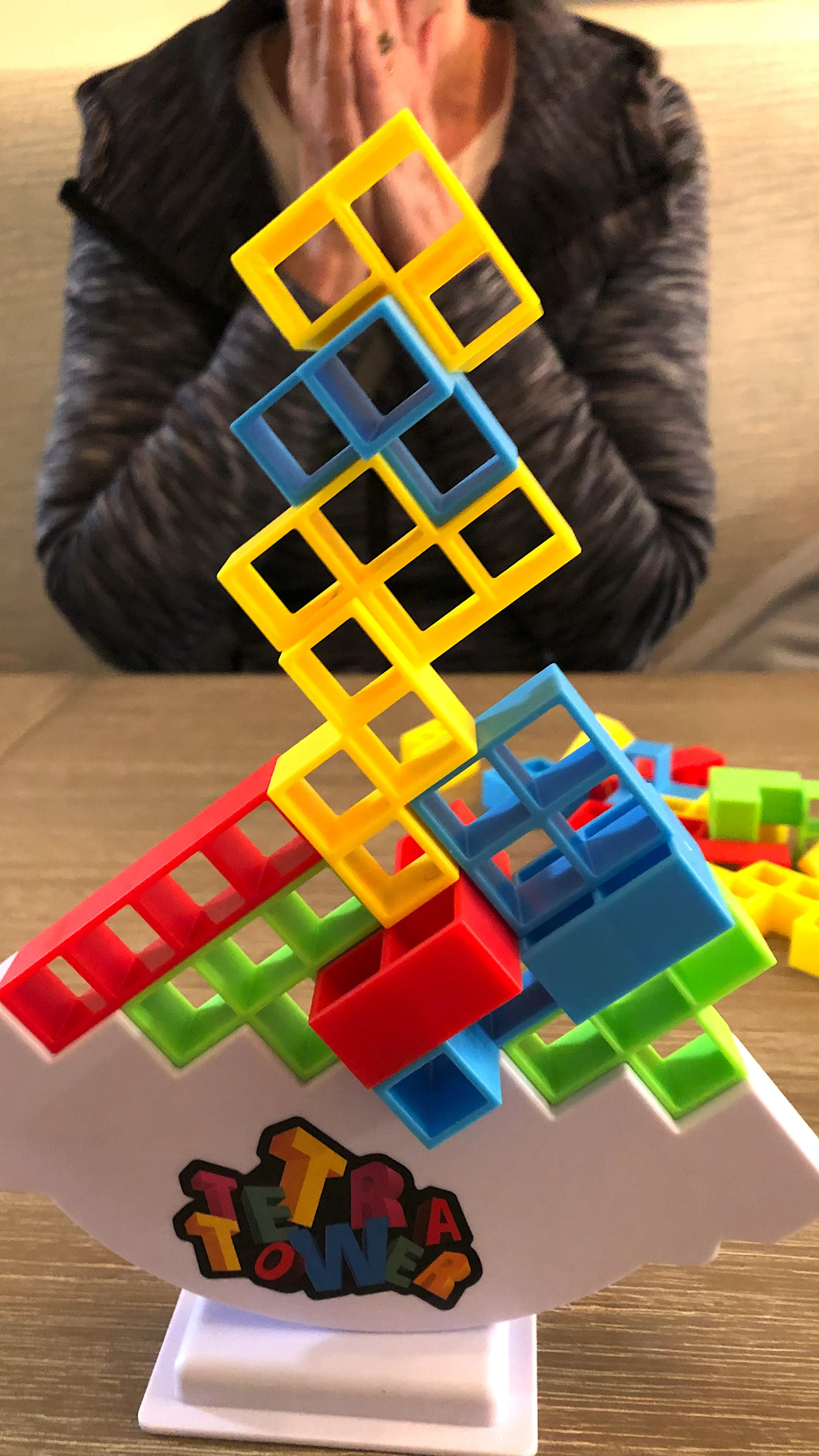 Perfect antidote for cold weather. This game became our go-to game over the Christmas break! Our original cooperative play (how high could we build together) quickly became cut throat as we began stacking crosswise too and then also hanging off the side pieces. We turned it into a 3D game and had a blast doing so!

Definitely want a version with at least 48 pieces!

Our box says for ages 3+. FALSE! Pre-schoolers can have fun stacking them on a flat surface. But don't expect them to stack them on the teeter totter stage.

#game #familygames #gamenight #snowday 

#LTKfamily #LTKparties #LTKVideo