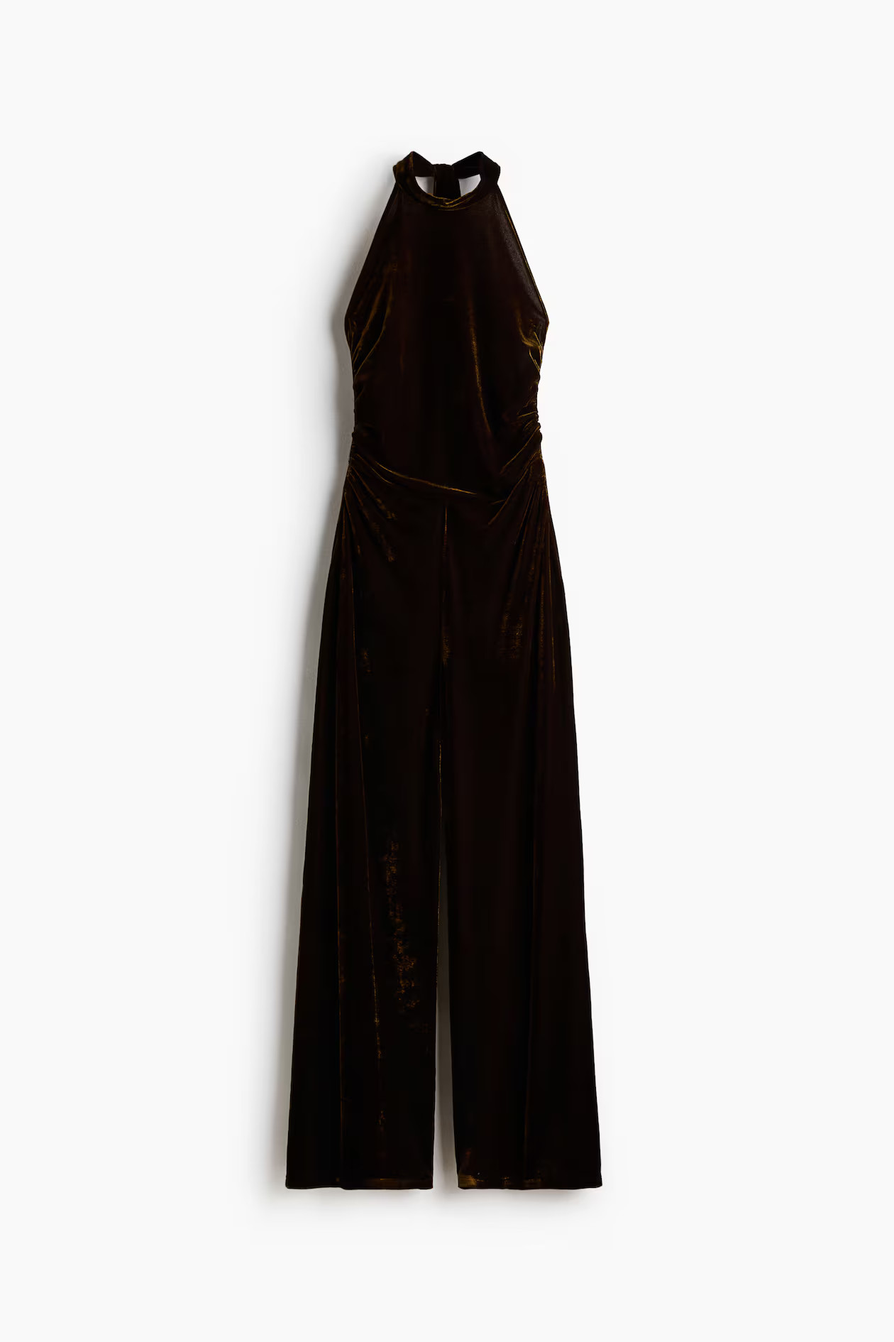 Velour halterneck jumpsuit | H&M (UK, MY, IN, SG, PH, TW, HK)
