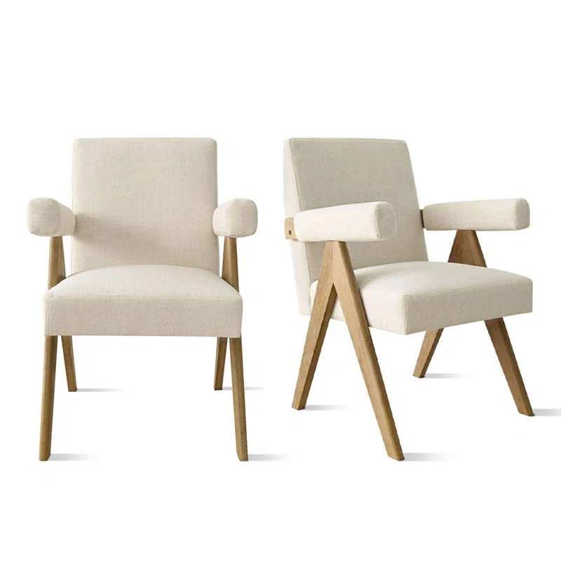 Linen Arm Chair(Set Of 2) | Wayfair North America