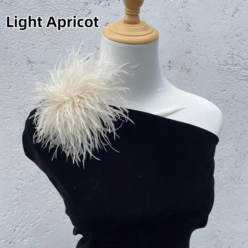 Handcrafted Ostrich Feather Brooch, Vintage Style Hair Clip, Hat Pin | Etsy (US)