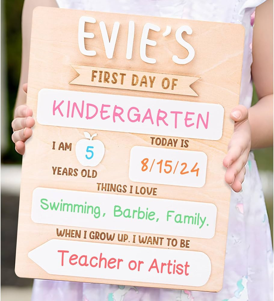 First & Last Day of School Board - Personalized Name First Day of School Sign Reusable - For 1st ... | Amazon (US)