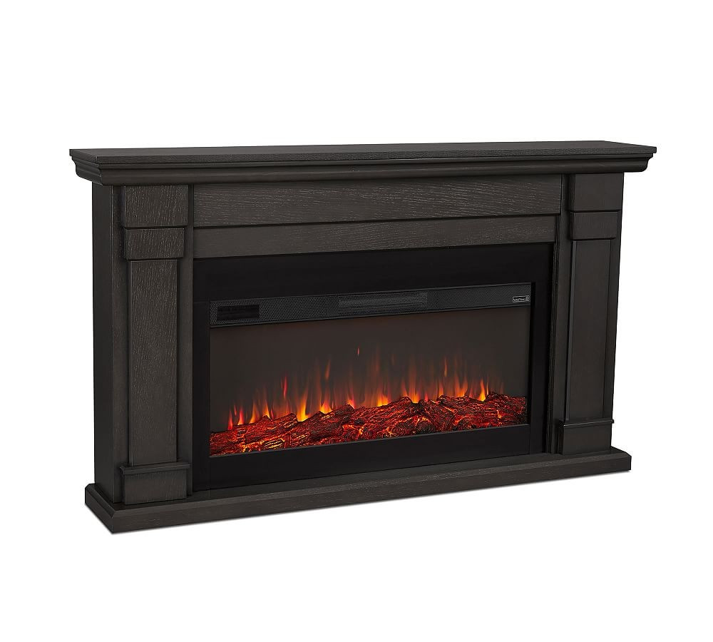 Real Flame(R) 64"" Carlisle Grand Electric Fireplace, Gray | Pottery Barn (US)