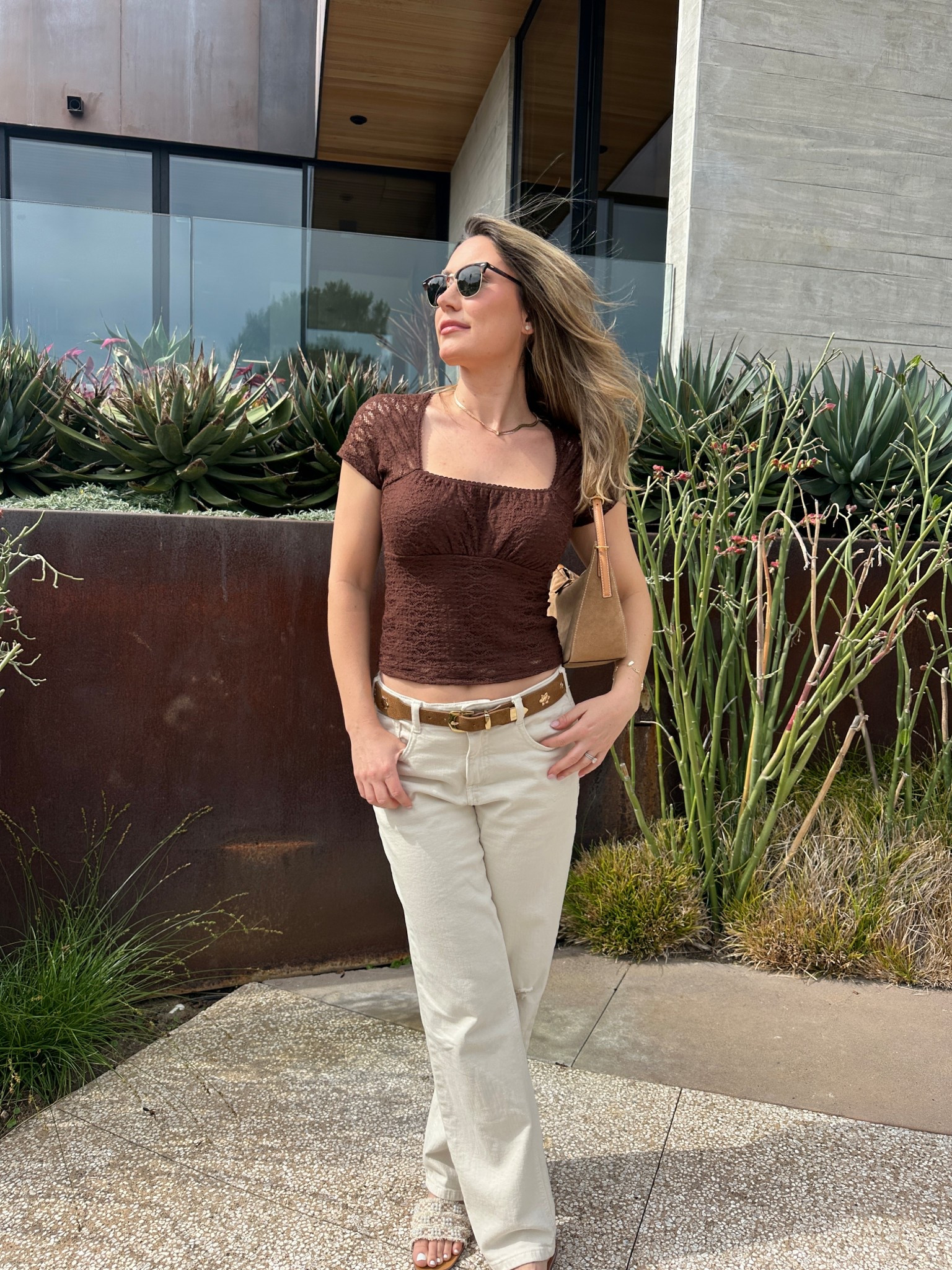 Shades of brown 🤎 these jeans run big - size down! 