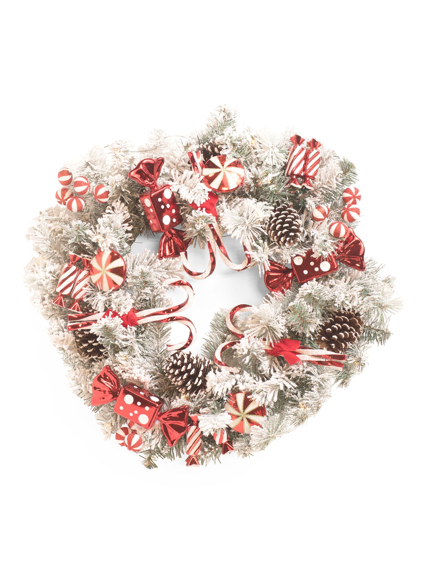 30in Candy Cane Wreath | TJ Maxx