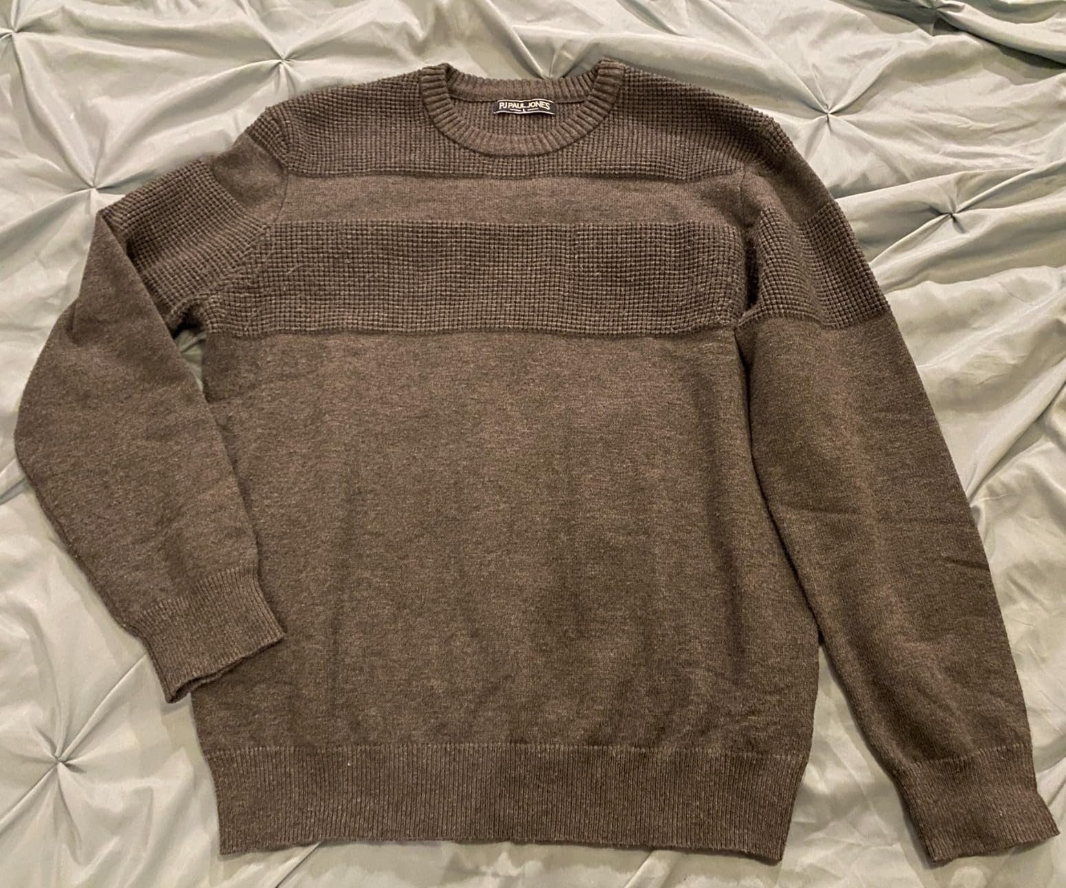 PJ PAUL JONES Mens Sweater Casual Crew Neck Pullover Textured Knit Sweaters | Amazon (US)