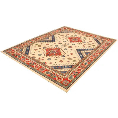 One-of-a-Kind Bayford Hand-Knotted 2010s Uzbek Gazni Ivory/Red 9'1" x 11'9" Wool Area Rug | Wayfair North America