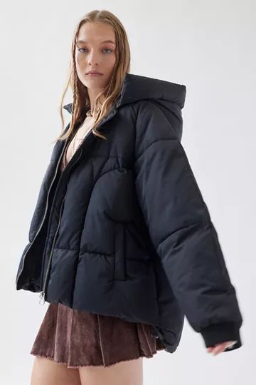 UO Izzy Hooded Puffer Jacket | Urban Outfitters (US and RoW)