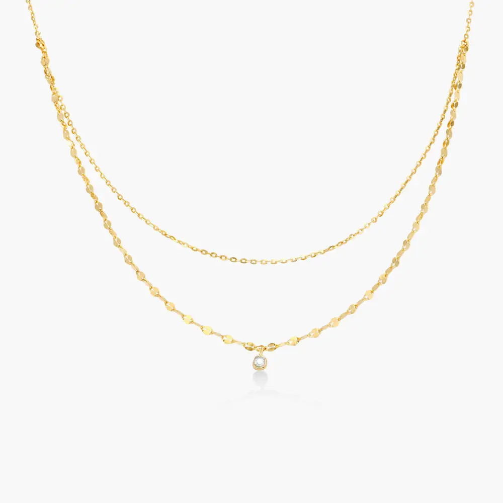 Double Chain Necklace - Gold Plating | Oak & Luna (US)