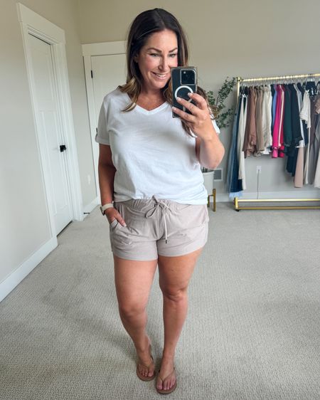 Summer outfit perfect for casual days wearing large in top and large in shorts 

Summer outfit causal summer midsize therecruitermom 
#walmartpartner #walmartfashion @walmart @WalmartFashion 

#LTKOver40 #LTKSeasonal #LTKFindsUnder50