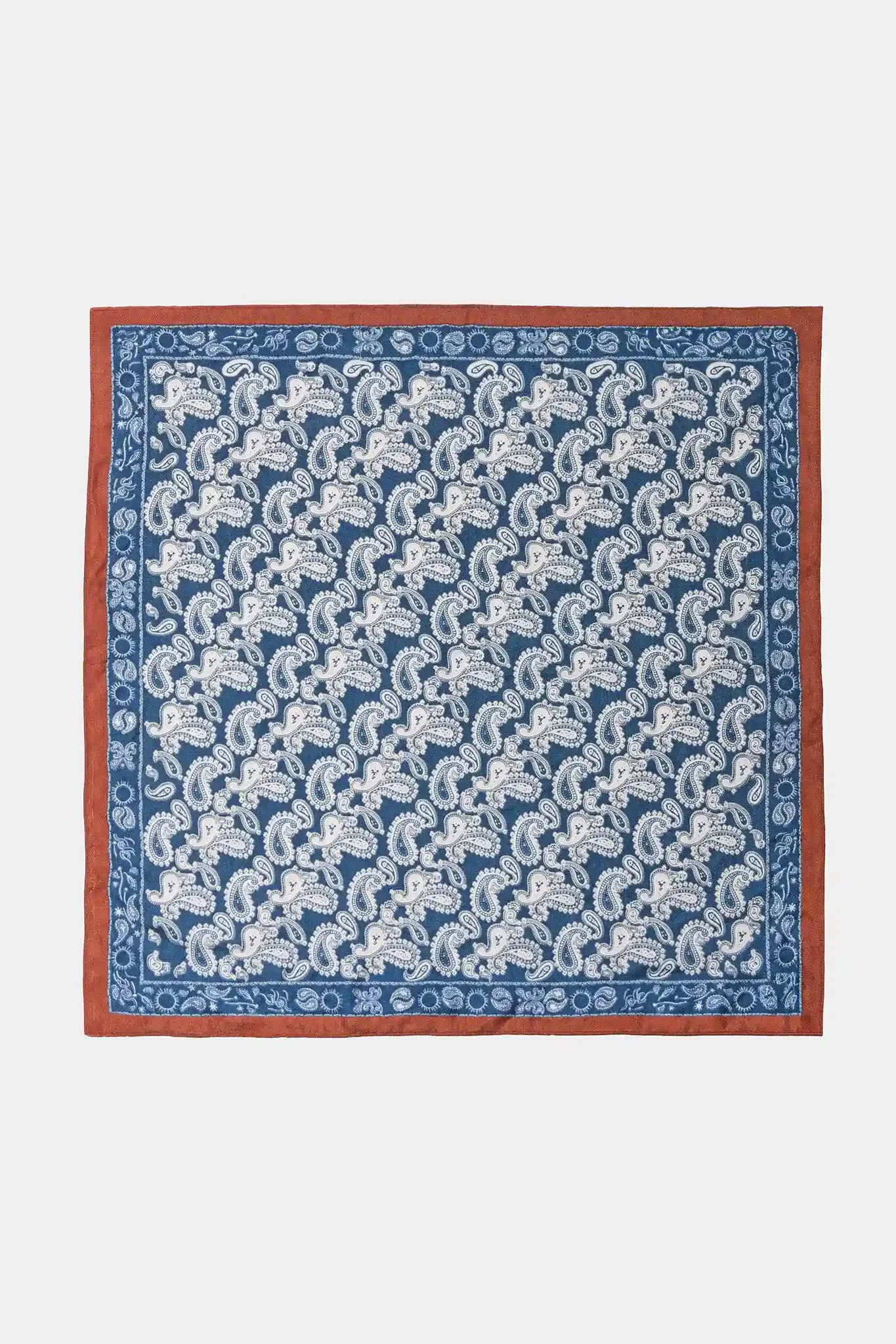 Dusty Blue Bandana Printed Scarf | Avara