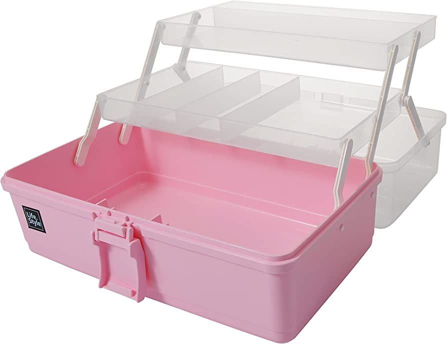 3 Layers Plastic Portable Storage Box, Multipurpose Organizer and Storage Case for Art Craft and ... | Amazon (US)