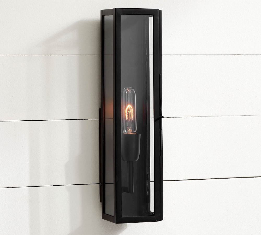 Manor Outdoor Glass & Iron Sconce (18'') | Pottery Barn (US)