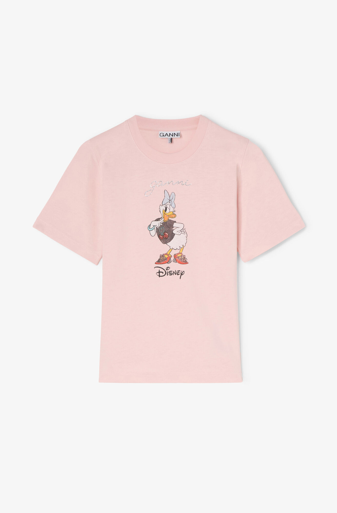 Daisy Duck Pink Printed Baby Fit T-shirt | Ganni