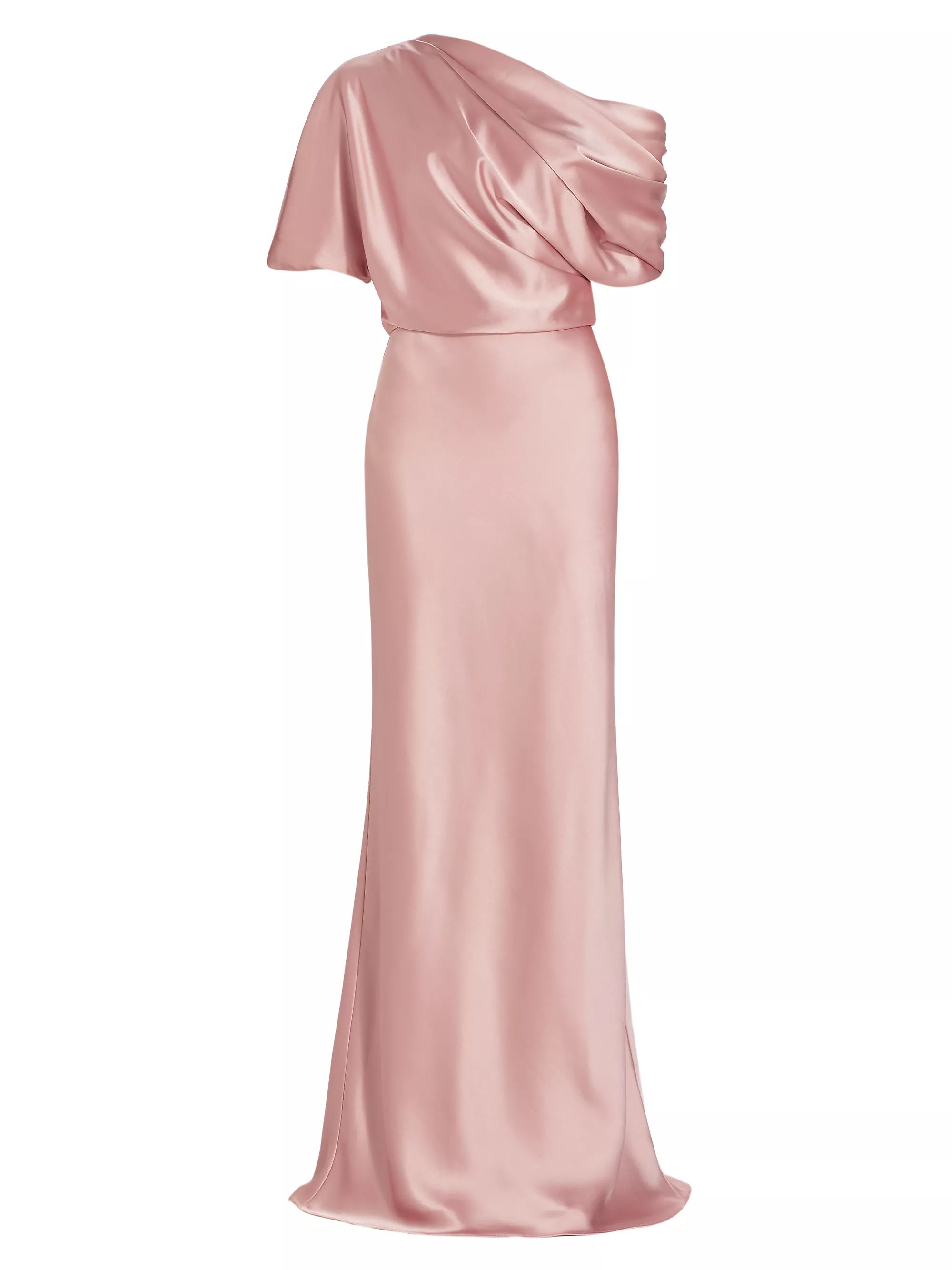 Satin One-Shoulder Gown | Saks Fifth Avenue