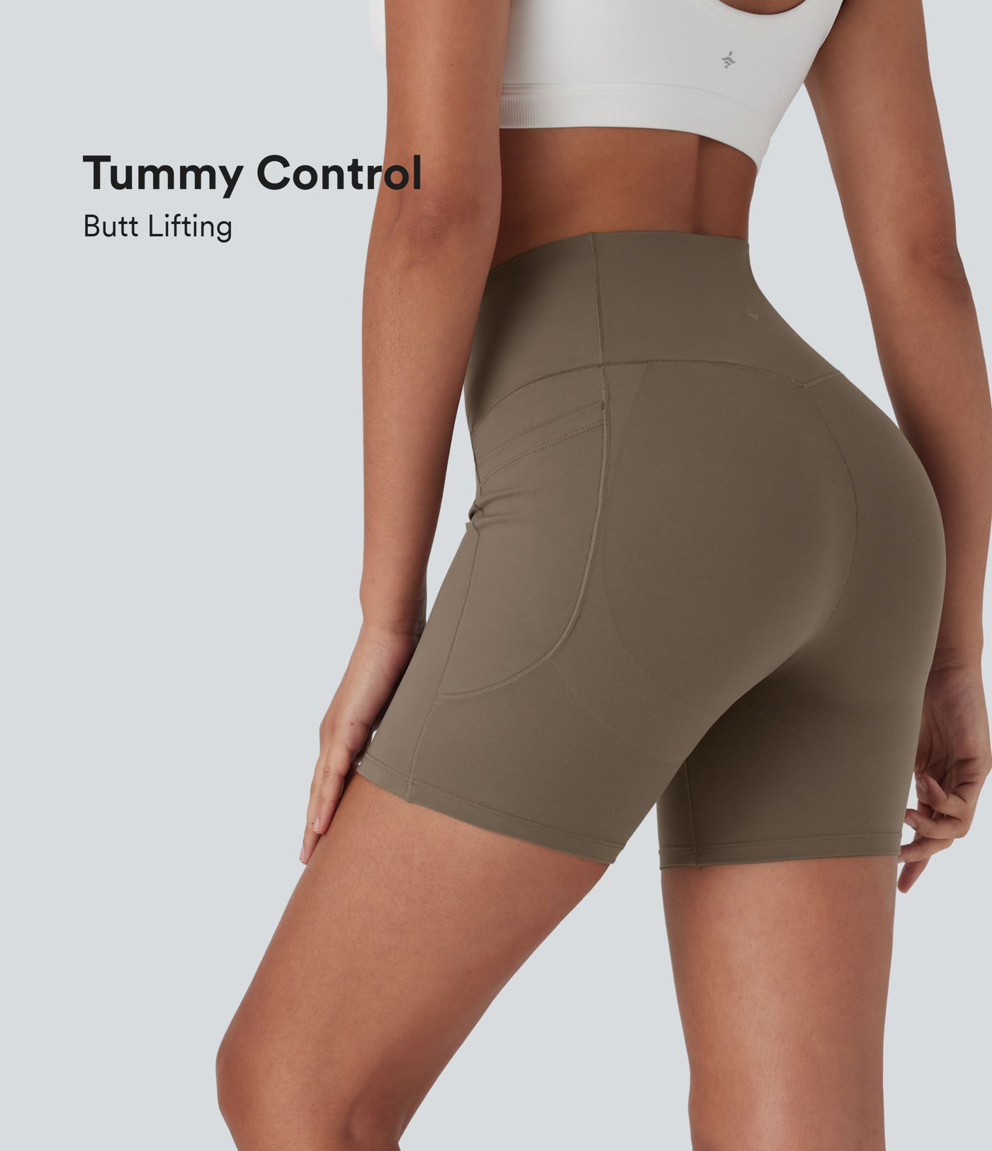 Women’s Halara UltraSculpt™ High Waisted Crossover Tummy Control Butt Lifting Yoga Biker Shor... | HALARA