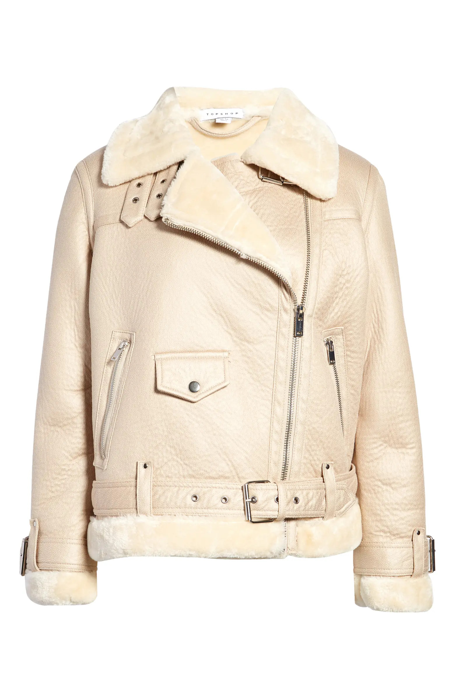 Topshop Faux Leather Biker Jacket | Nordstrom | Nordstrom