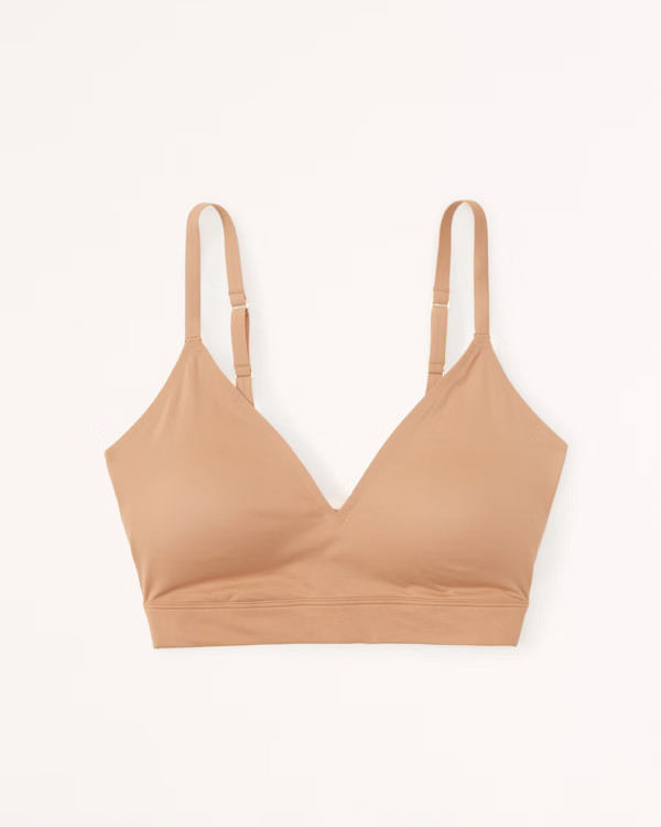 Curve Love Next to Naked V-Neck Bralette | Abercrombie & Fitch (US)