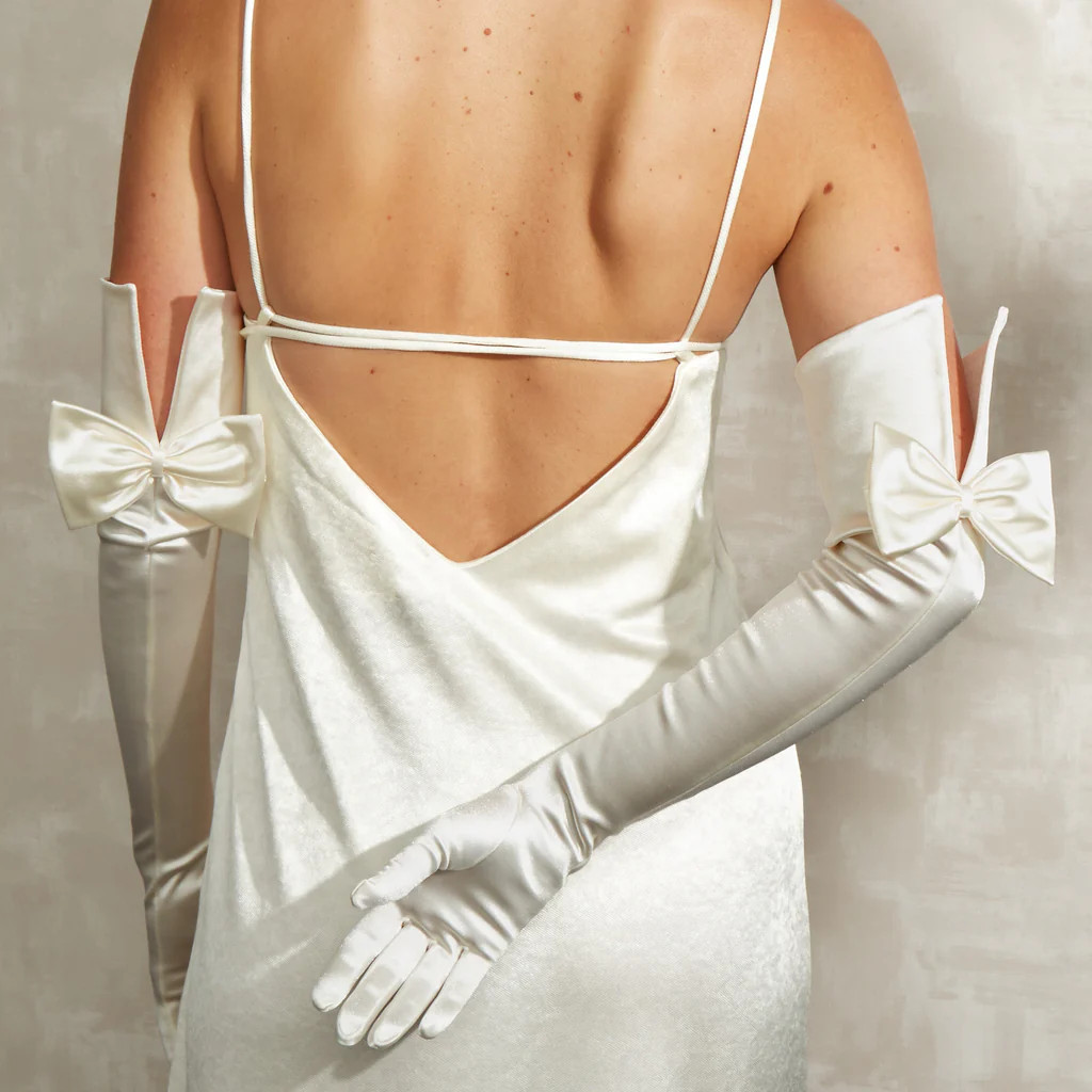 Calista | Satin Opera Glove | Cornelia James