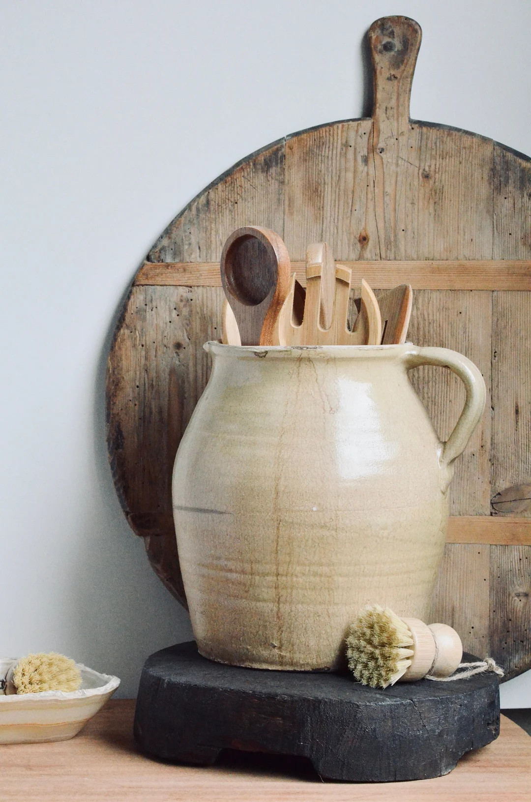 Vintage European Handled Pot Rustic Jug Wabi Sabi Pottery - Etsy | Etsy (US)