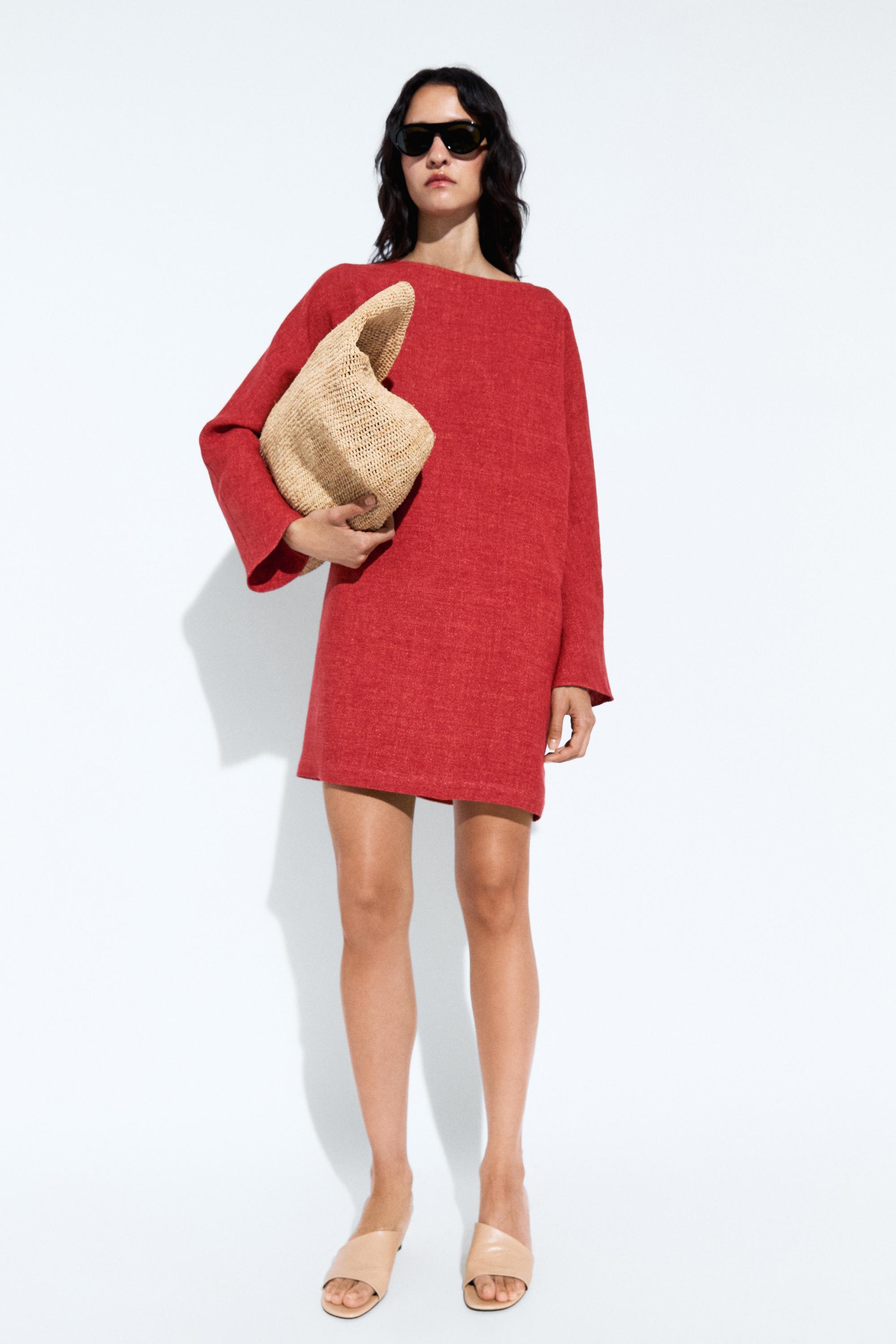 Long sleeve mini dress | Massimo Dutti US
