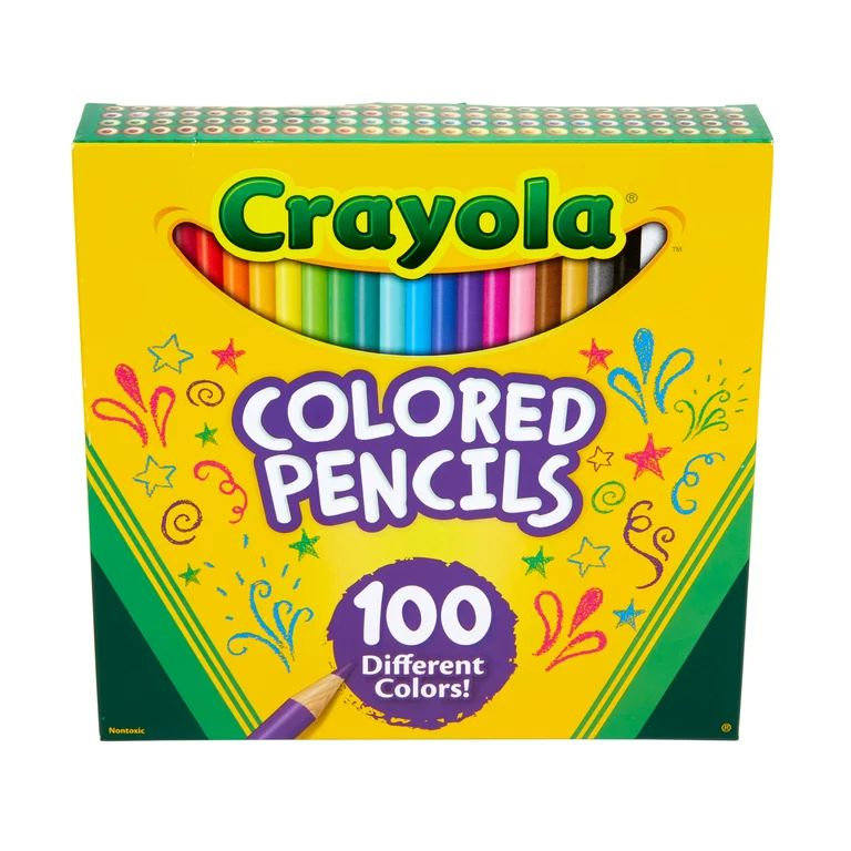 Crayola Colored Pencils Set, Back to School Supplies, 100 ct, Gifts for Kids - Walmart.com | Walmart (US)