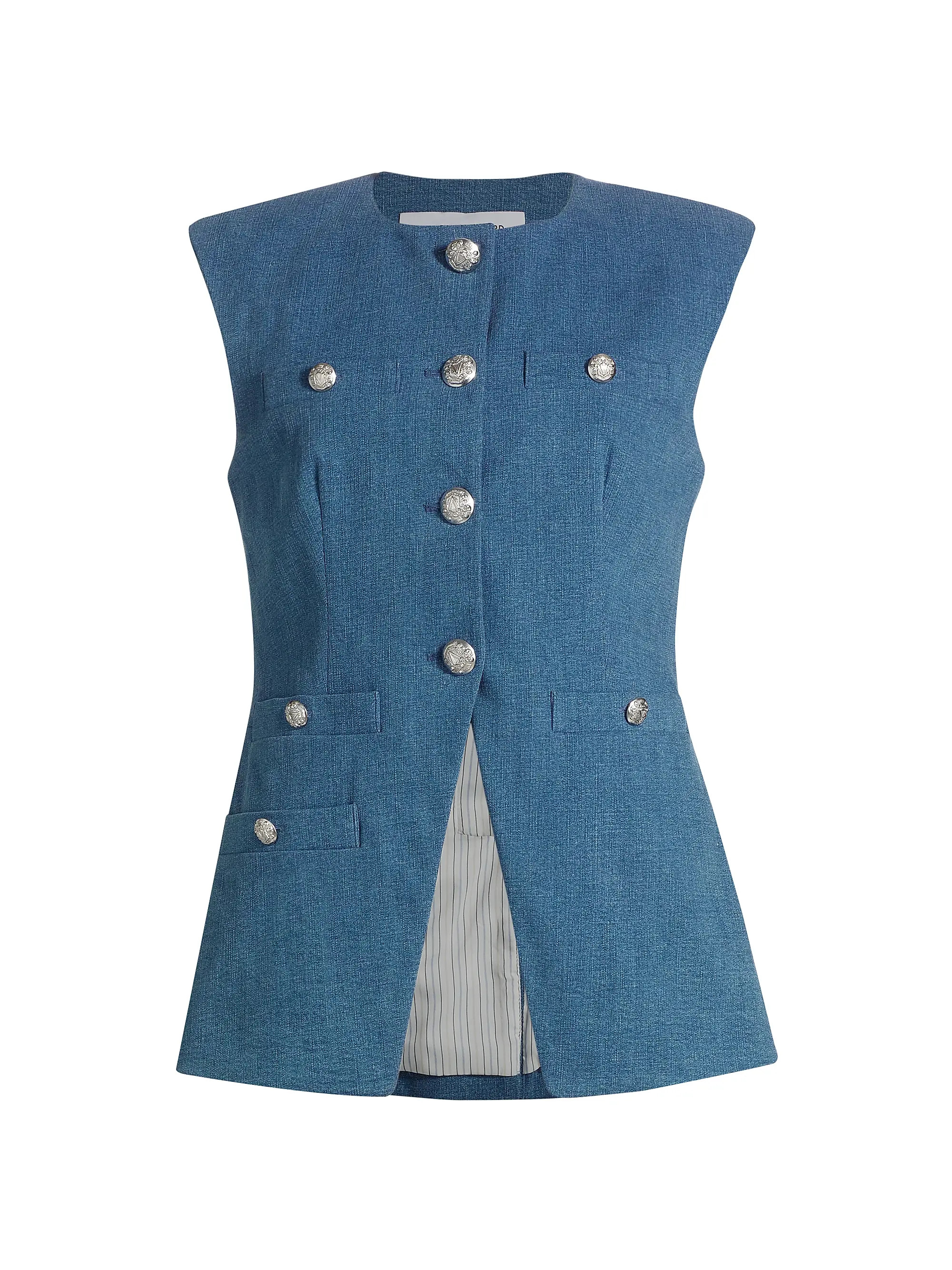 Tamara Denim Vest Top | Saks Fifth Avenue